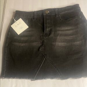 Just Quella Black Denim Skirt